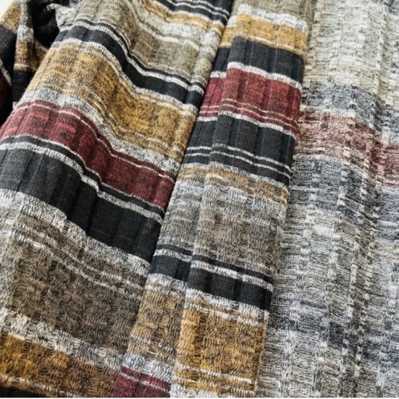 NEW CURE Long Line Cardigan Sweater Jacket Zipper Sleeves Black Brown Tan Size S - Picture 8 of 12